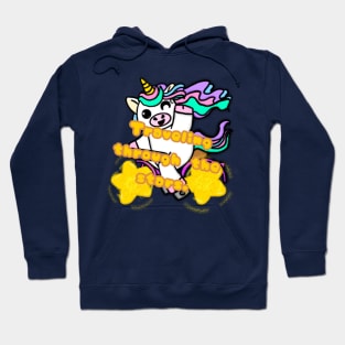 Unicorn with phrase - Traveling through the stars. Hoodie